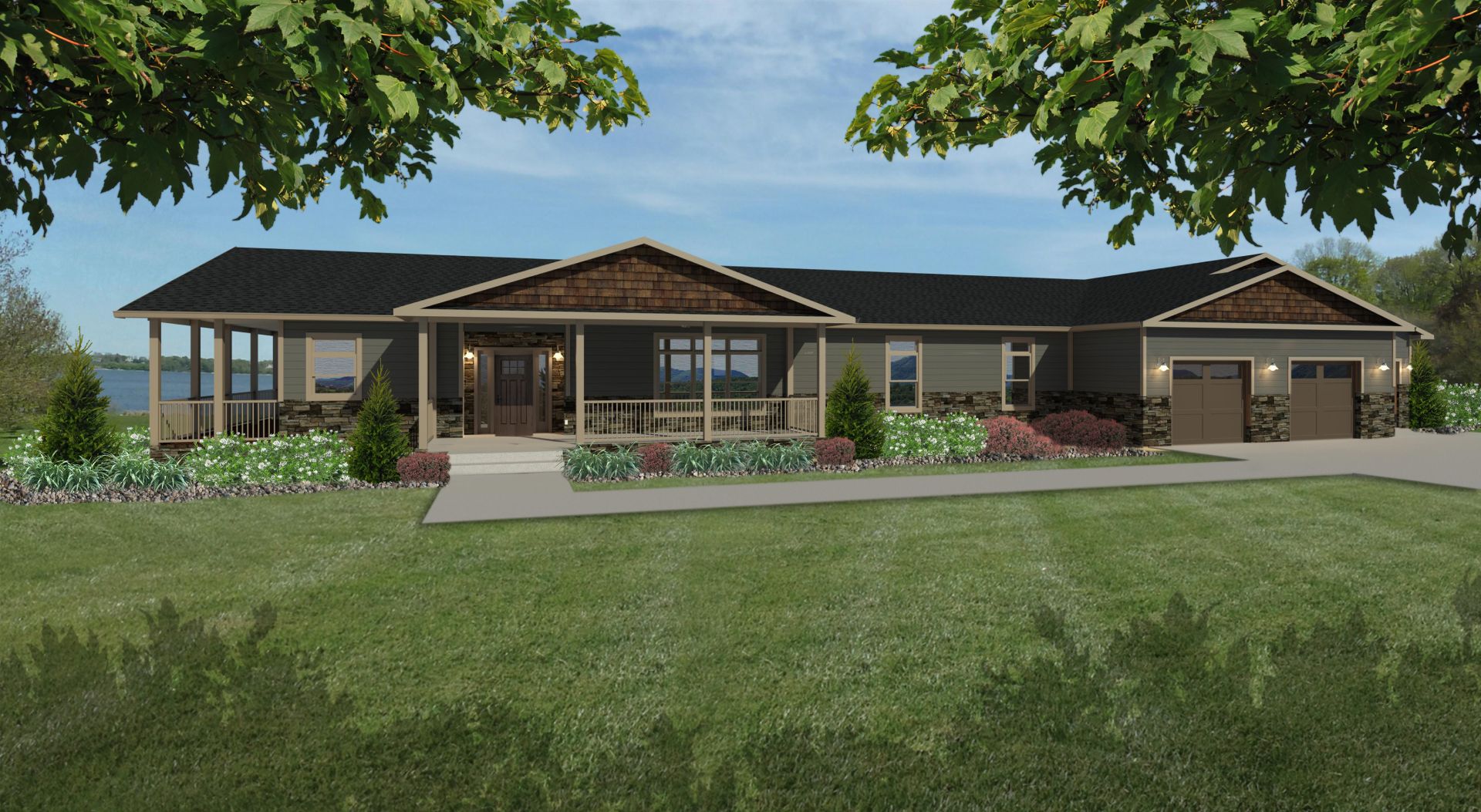 Linden model home exterior, a modular home available near Denver, Colorado